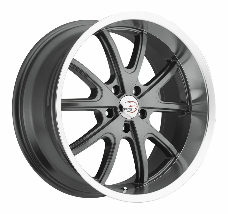 20" Vision Muscle 143 Torque Gunmetal Machined Lip Wheel 20x9.5 5x4.5 Rim 38mm - Imagem 1 de 2