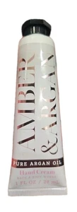 Crema de manos ámbar y argón Bath & Body Works aceite de argán puro 1 FL OZ retirado - Imagen 1 de 2