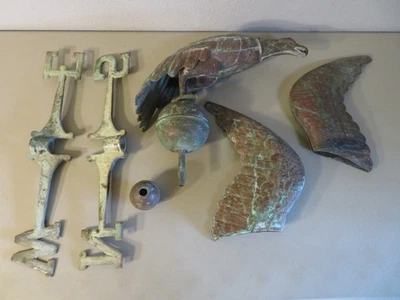 Antigua veleta de cobre Eagle de 24" envergadura para piezas o reparación Foto 1 de 4
