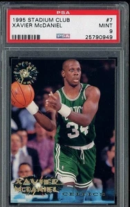 1995 Topps Stadium Club #7 Xavier McDaniel Celtics PSA 9 COME NUOVO - Foto 1 di 2