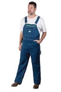Liberty Herren Stonewashed Denim Latzhose GROSSE Größe 60X30" ungefüttert - Bild 1 von 5