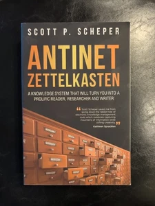 Antinet Zettelkasten : A Knowledge System... by Scott Scheper (Paperback, 2022) - Imagen 1 de 4