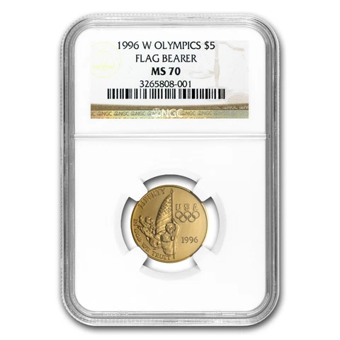 1996-W Gold $5 Commem Flag Bearer MS-70 NGC - SKU #70648 Cover