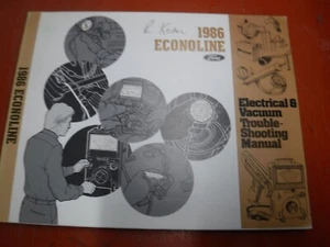 1986 FORD ECONOLINE ELECTRICAL & VACUUM TROUBLESHOOTING SERVICE MANUAL WIRING - Imagen 1 de 3