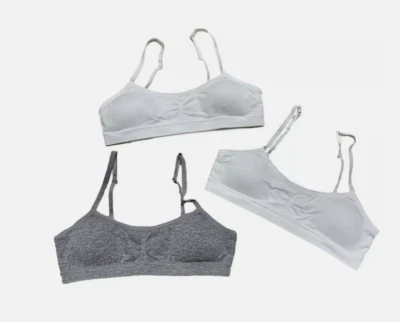Sutiã sem costura Hanes feminino pacote bônus 2 + 1 - Branco/cinza GG - (alça fina) - Imagem 1 de 4