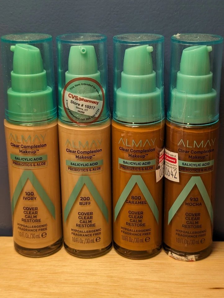 Almay Clear Complexion Foundation with Salicylic Acid YOU CHOOSE "read details" - Image 1 of 1