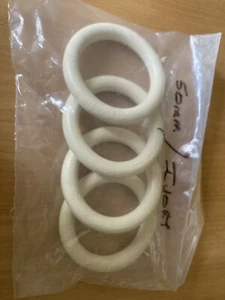 50mm Ivory Solid Wood Curtain Rings - Bild 1 von 1