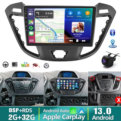 4+64GB Für Ford Transit Custom 2013-2018 Android 13 Autoradio GPS Navi WIFI RDS - Bild 1 von 4