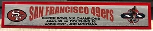 SAN FRANCISCO 49ers SUPER BOWL XIX FULL COLOR NAMENSSCHILD - Bild 1 von 1