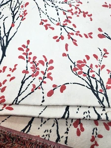 Upholstery Fabric Nature Theme branches leaves tan black rust 63" x 54" NEW - Picture 1 of 3