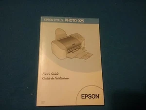 EPSON STYLUS PHOTO 925 USER'S GUIDE (NO PRINTER INCLUDED) MANUAL - Picture 1 of 1