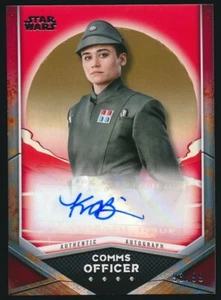 KATY O'BRIAN/COMMS OFFICER 2021 Topps Star Wars Mandalorian S 2 RED AUTO 93/99 - Picture 1 of 2