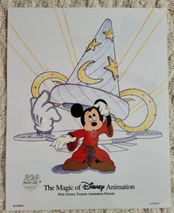 THE MAGIC OF DISNEY ANIMATION "100 YEARS OF MAGIC" 13 x 10.5 MICKEY AS SORCERER - Picture 1 of 2
