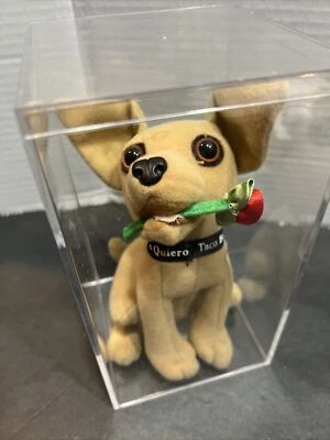 Taco Bell Chihuahua Dog Rose Plush Toy Applause 1998 Yo Quiero Taco Bell 6” w/ca - Image 1 of 4