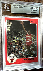 1986 STAR #4 Michael Jordan NBA Reg. Season Record (84-86) Authentic/Altered BGS