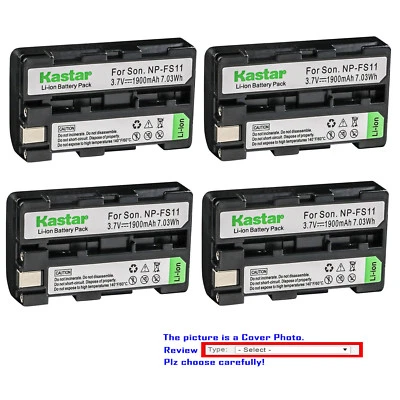 Kastar 替换电池 适用于索尼 NP-FS11 AC-VQ11 和索尼 Cyber-shot DSC-P20 — 第 1/3 张图片