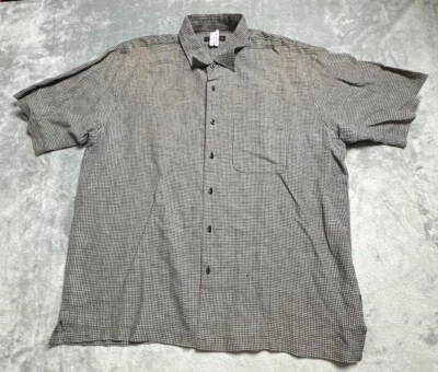 Donald Trump Signature Collection Shirt Men's XL Brown Checkered Short Sleeve! - Image 1 of 4