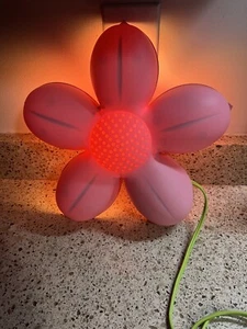 Vintage IKEA Smila Blomma Light Pink Flower Wall Lamp Night Light Hanging 14" - Picture 1 of 2