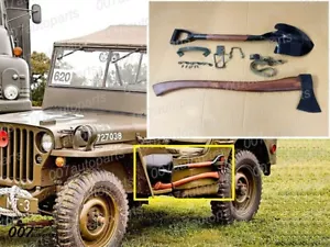 Juego de varillas de parabrisas de hacha de pala para Willys Jeeps Ford MB GBW todo CJ - Imagen 1 de 19