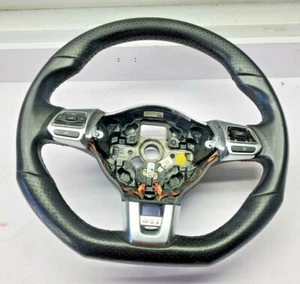 10-14 Volkswagen Golf GTI TDI Leather Steering Wheel w/Red Stitching - Picture 1 of 13