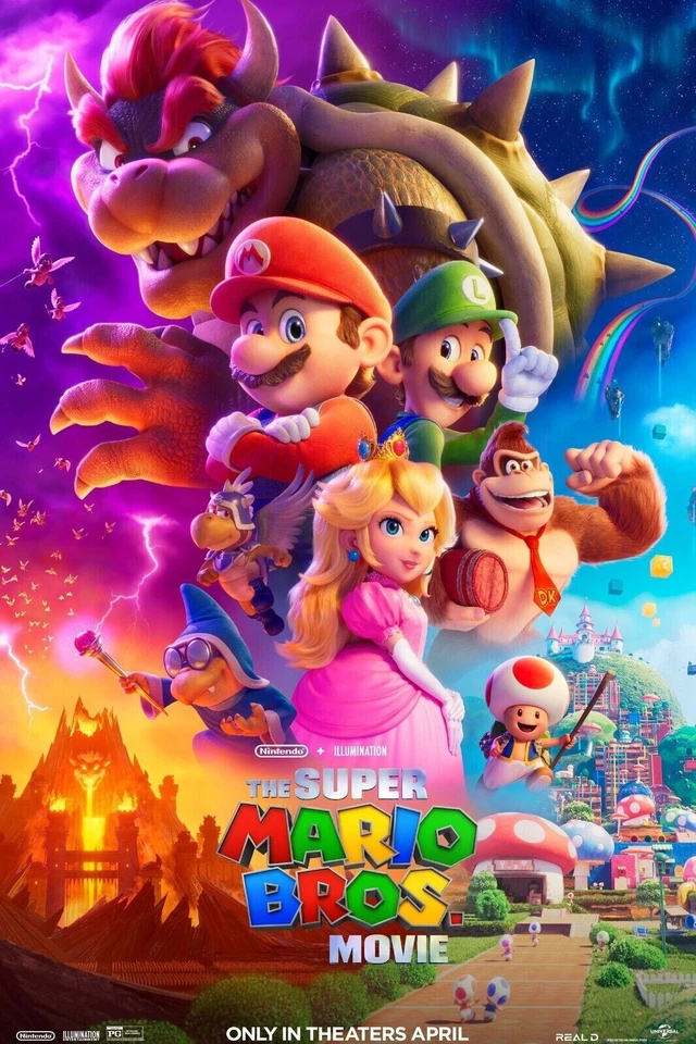 The Super Mario Bros Movie (2023) Movie Poster 24x36 inches