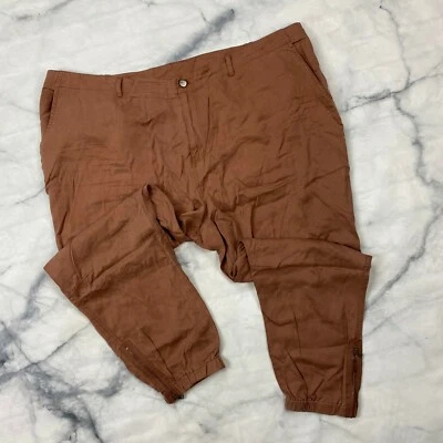 LOGO Lori Goldstein Woven Tencel Pants Size 26W Womens A290258 Zip Ankle Copper - Image 1 of 4