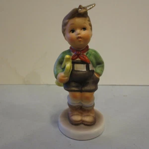 SCHMID BOY WITH HORN COLLECTIBLE FIGURINE, 1983 1ST EDITION - Picture 1 of 3