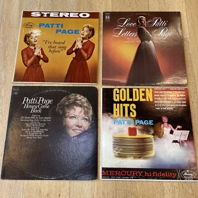 Lot Of 4 Patti Page LP Records (12" Vinyl Record LOT 33rpm 1960s) Foto 1 de 4