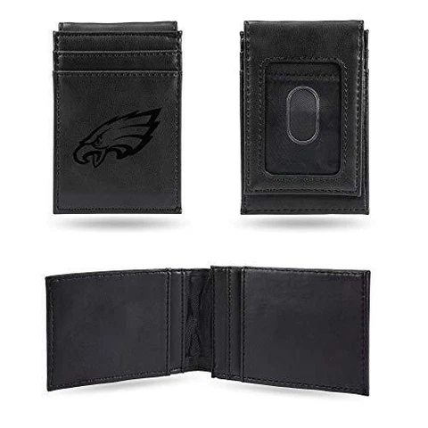 NFL Laser Engraved Front Pocket Wallet, Philadelphia Eagles One Size Cover