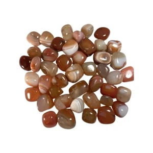 1X Striped Carnelian Tumbled Stone 20-30mm Reiki Healing Crystal Decisions - Picture 1 of 4