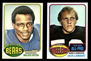 1976 juego completo de fútbol americano Topps 528 alto grado casi nuevo-como nuevo y nuevo como nuevo Walter Payton tarjeta de novato - Imagen 1 de 8