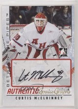 2007 ITG Between the Pipes GoalieGraphs Curtis McElhinney #A-CM Rookie Auto RC