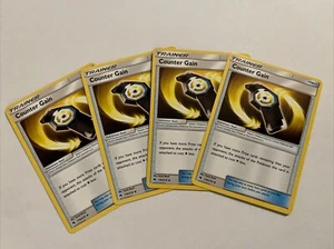 4x COUNTER GAIN 170/214-LOST THUNDER Pokemon Card Uncommon Trainer PLAYSET-NM/M - Picture 1 of 1
