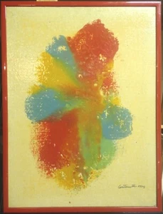Bruno CONTENOTTE - 1974 Acryl Emaille auf Leinwand signiert - Zertifikat Gellerie - Bild 1 von 8