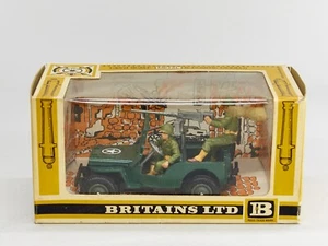 BRITAINS LTD 9786 US Military JEEP veicolo seconda guerra mondiale 1976 come nuovo #V7 - Foto 1 di 24