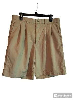 Pantalones cortos plisados para hombre Perry Ellis Portfolio talla 34 Foto 1 de 4
