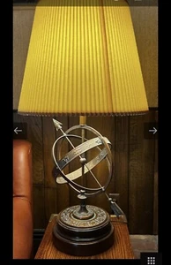 Rare Vintage Horoscope Astrological Zodiac Bronze Table Lamp By Frederick Cooper - Picture 1 of 7
