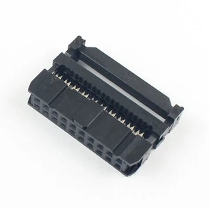 5Pcs Black 2.54mm Pitch 2x10 Pin 20 Pin IDC Female Header Cable Connector FC-20 - Picture 1 of 4