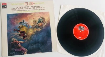 1968 Mendelssohn Elijah Highlights New Philharmonic Orchestra Vinyl Album Record - Image 1 of 4