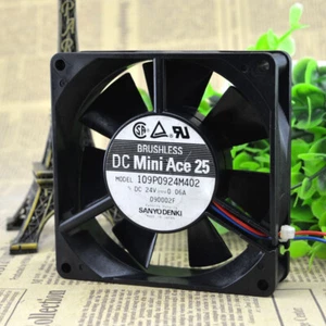 SANYO 8CM 8025 109R0824F402 24V 0.06A Chassis Cooling Industrial Fan Mute - Picture 1 of 5