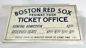 Boston Red Sox Fenway Park Ticket Office Sign 10x17 Wood Display Type FREESHIP - Picture 1 of 3