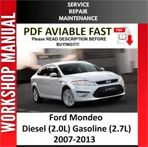 FORD MONDEO 2007 2008 2009 2010 2011 2012 2013 SERVICE REPAIR WORKSHOP MANUAL - Picture 1 of 1