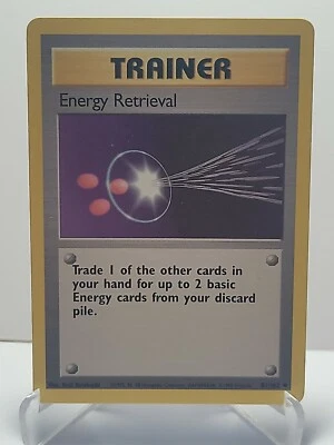 Energy Retrieval 81/102 Pokemon Uncommon Base Set Trainer LP Used See Pictures - Image 1 of 4