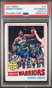 1977 Topps 111 Robert Parish firmato Rookie Card autografo RC PSA 10 Auto Celtics - Foto 1 di 2