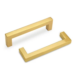 Probrico Gold Handles Square Bar Cabinet Pulls Drawer Handles Stainless Steel - Picture 1 of 4