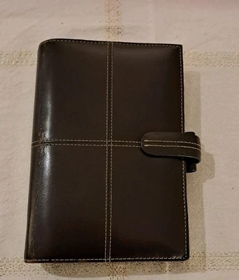 Vintage Filofax Personal Cross Italienischer Leder Organizer. Schokoladenfarbe.  - Bild 1 von 4
