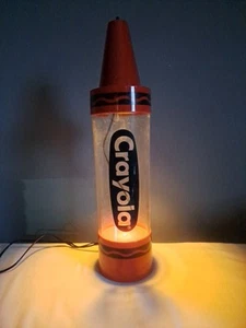 Vintage Crayola Red Crayon Acrylic Fish Aquarium Tank / Bowl With Lamp1990 -Read - Picture 1 of 17