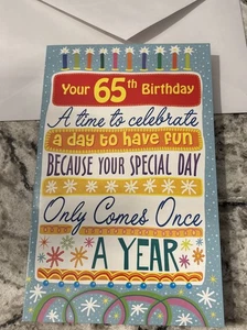 Glückwunschkarte 65. Geburtstag 65 Jahre Amazing You 5 "x7,75" Stockwell - Bild 1 von 13