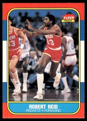 1986-87 Fleer Basketball Card Robert Reid Houston Rockets #90 EX-MT+ - Image 1 of 2