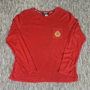 Lauren Ralph Lauren Womens Size Large Red Long Sleeve Pocket T Shirt - Picture 1 of 13